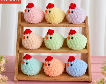 No Sew Mini Chicken Crochet Pattern PDF | Cute Tiny Amigurumi Chick Plush | Easy Beginner Kawaii Farm Animal DIY | Quick Crochet DIY 20 mins