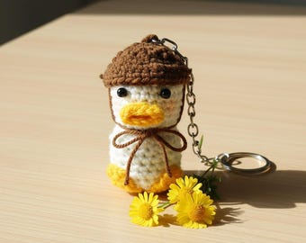 Crochet Duck Keychain Pattern| Crochet Mini Duck Keychain| Amigurumi Happy Duckling Keychain| Crochet Cute Animal Amigurumi Tutorial PDF