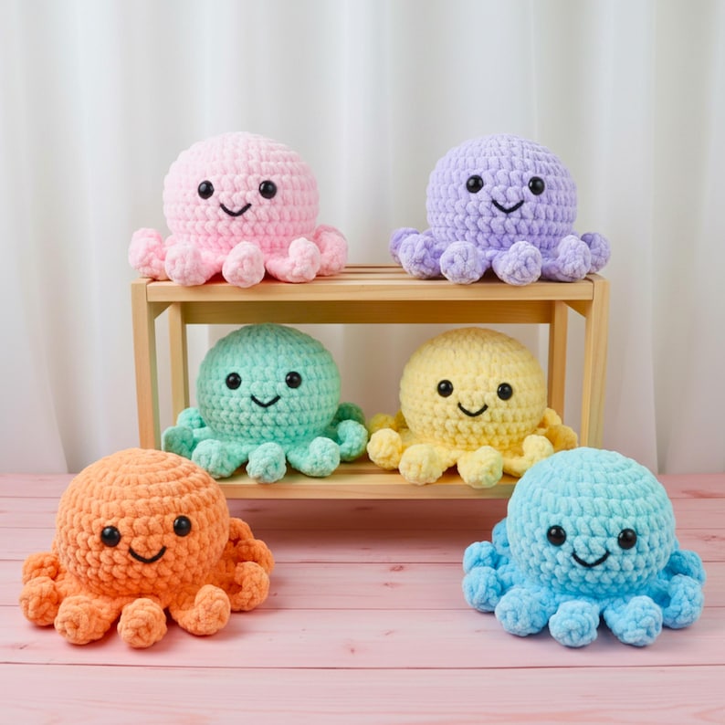 No Sew Octopus Crochet Pattern PDF | Amigurumi Plush Octopus Pattern | Beginner Crochet Toy Pattern | Cute Octopus Plushie| Digital Download image 3