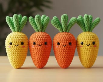 Easy Carrot Crochet pattern, Crochet Easter amigurumi pattern, Easter amigurumi carrot pattern, Crochet Carrot Plushie Decor Cute Gift DIY