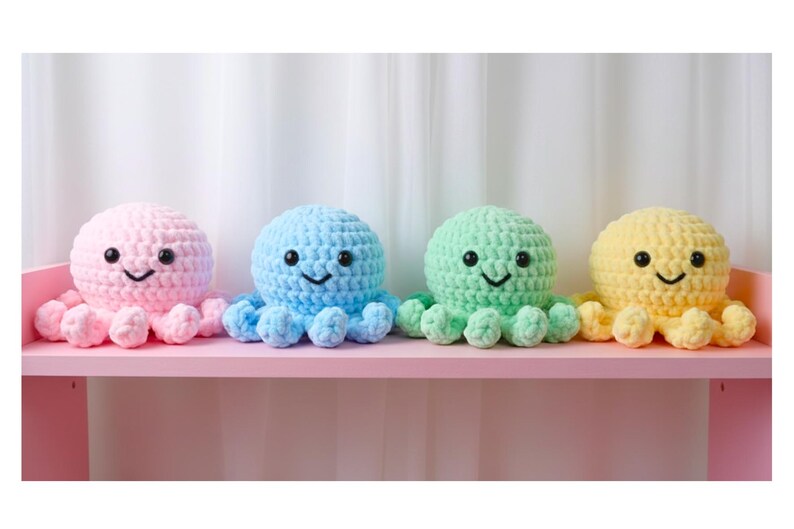 No Sew Octopus Crochet Pattern PDF | Amigurumi Plush Octopus Pattern | Beginner Crochet Toy Pattern | Cute Octopus Plushie| Digital Download image 7