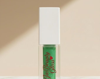 Brillo de labios esmeralda: un regalo de maquillaje creativo, atrevido y brillante, orgánico, hidratante y natural.