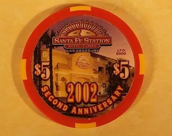 Santa Fe Station 2002 Five Dollar Second Anniversary Token