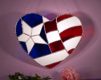 American Flag Freedom Heart  1224)