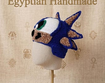 Handgemaakte gehaakte muts Sonic