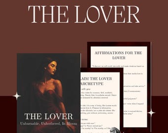 The Lover Archetype Guide (PDF) — Embodiment Practices, Reflection Prompts, Affirmations — Feminine Archetype Printable Journal