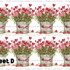 Valentine Hearts Bouquet Decoupage Rice Paper A4, Vintage Shabby Chic ...