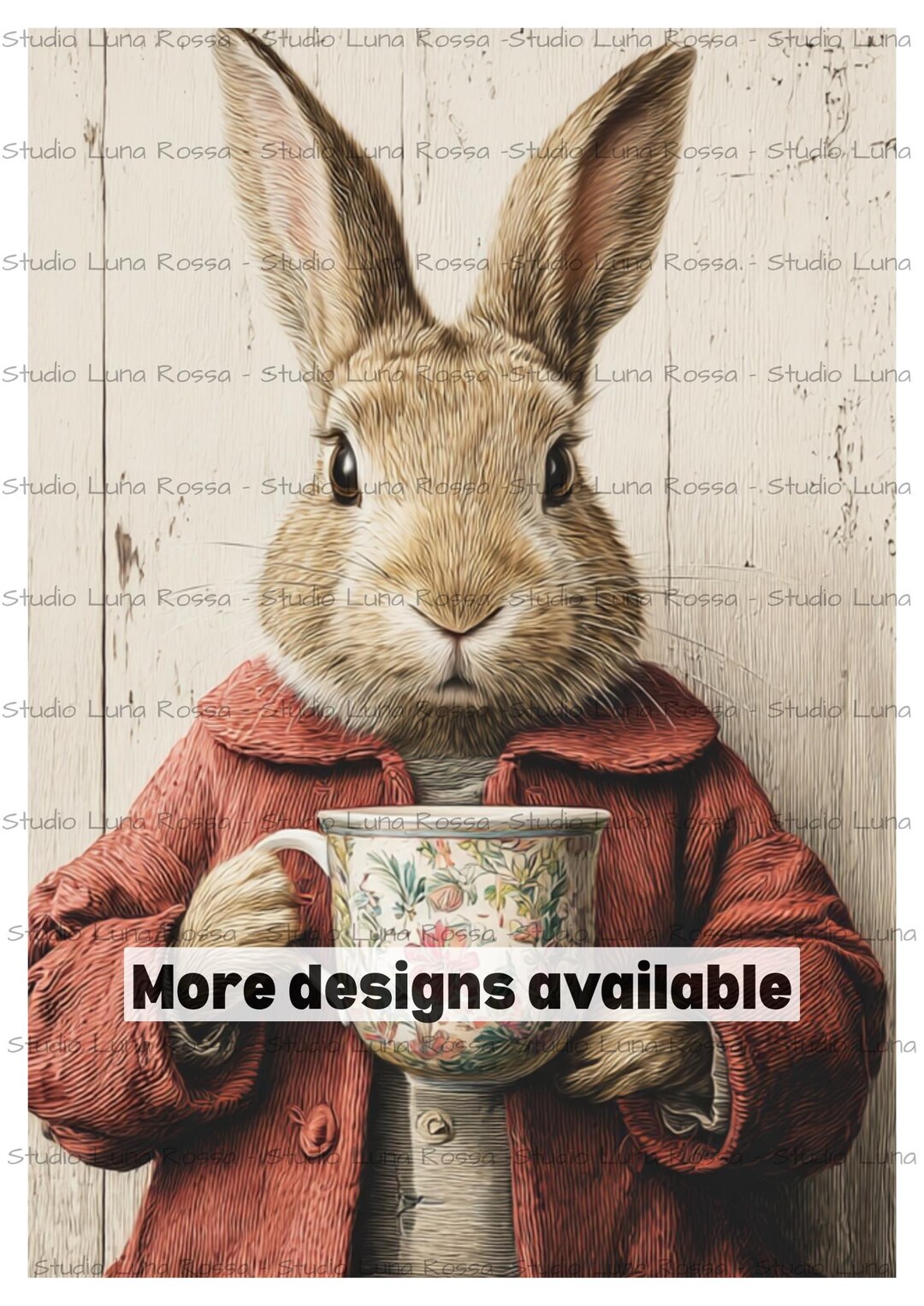 Victorian Bunny Rice Paper A4, Tea Party Rabbit Decoupage Sheet ...