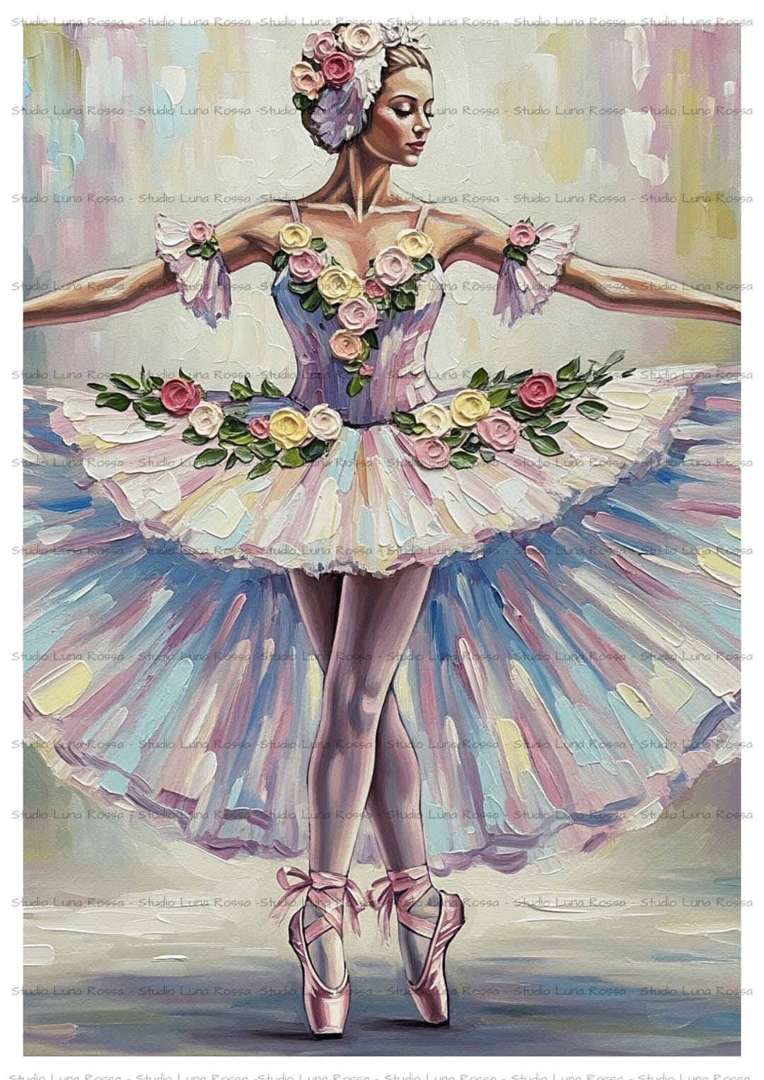 Floral Ballerina Rice Paper A4 for Decoupage, Vintage Ballet Dancer ...