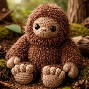 Bigfoot Amigurumi Crochet Pattern – Sasquatch Plush Toy PDF