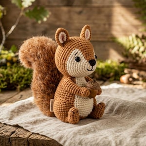 Virkmönster för ekorreamigurumi: Skogsmarksplysch PDF