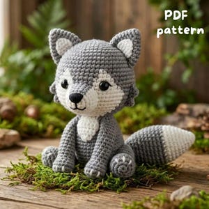 No-Sew Wolf Amigurumi Häkelanleitung - eine einfache nahtlose Plüsch PDF
