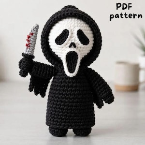 Masked Horror Doll Crochet Pattern - Spooky Halloween Amigurumi (PDF Pattern)
