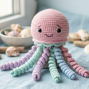 Jellyfish Amigurumi Crochet Pattern – Ocean Plush Toy PDF