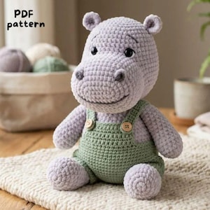 Haakpatroon nijlpaard amigurumi – nijlpaard in pluche overall pdf