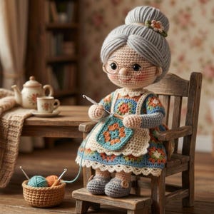 Granny Amigurumi Crochet Pattern – Grandma Doll PDF Tutorial