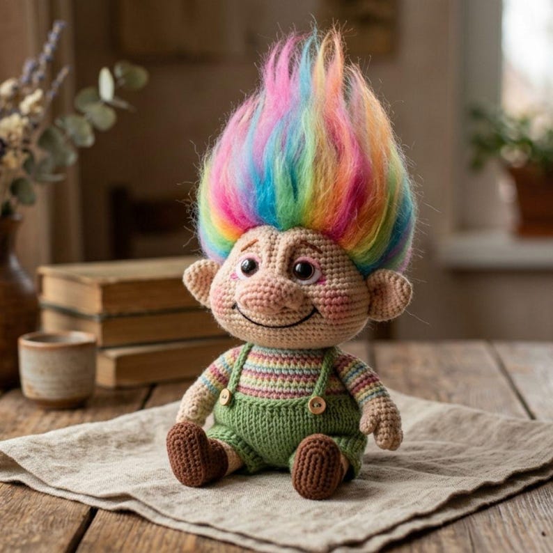 Troll Amigurumi Crochet Pattern – Cute Fantasy Plush PDF image 1