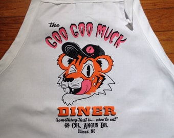 Goo goo muck diner APRON 100% American made and printed cotton polyester blend