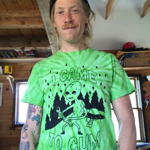 came 2 cum ALIEN tee lime tie dye redux profits to NAF & NNAF image 2