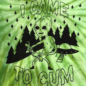 came 2 cum ALIEN tee lime tie dye redux profits to NAF & NNAF image 1