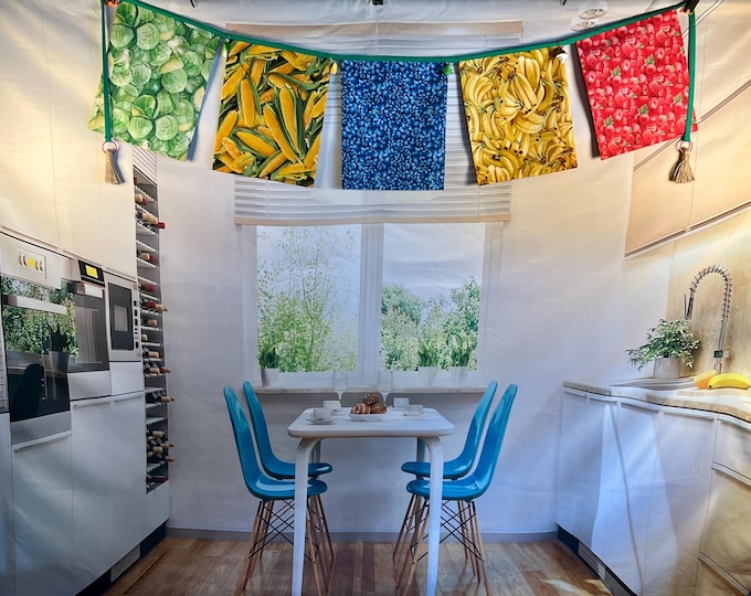 Colorful Kitchen Flags - 5 Pieces