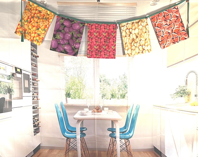 Colorful Kitchen Flag - 5 Sections