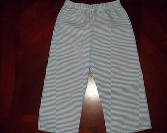 Seersucker Stripe Toddler Pants in Size Newborn to Size 6