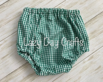 1/8" Gingham Check Diaper Cover - Many Colors Available - Infant Size Newborn to 24 months