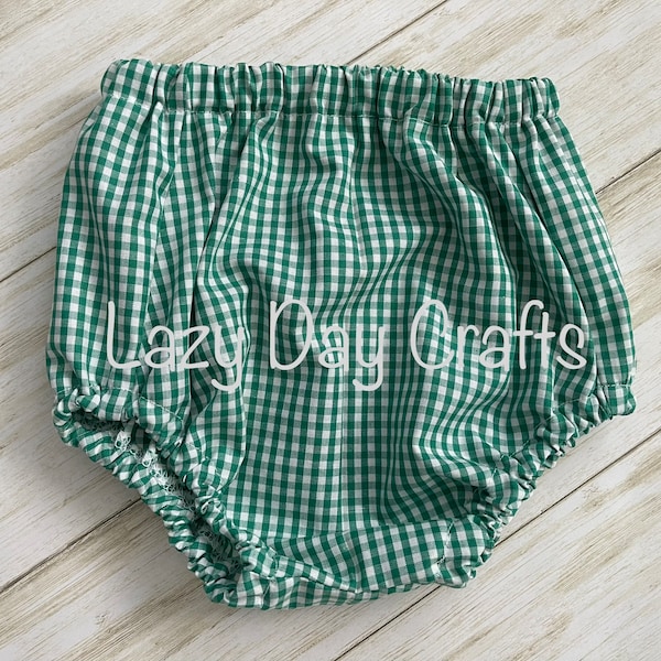 1/8" Gingham Check Diaper Cover - Many Colors Available - Infant Size Newborn to 24 months