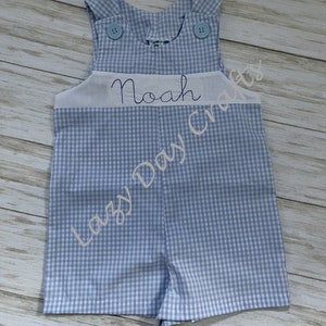 Monogrammed Boys Shortall/Jon Jon - Sizes 1 to 3