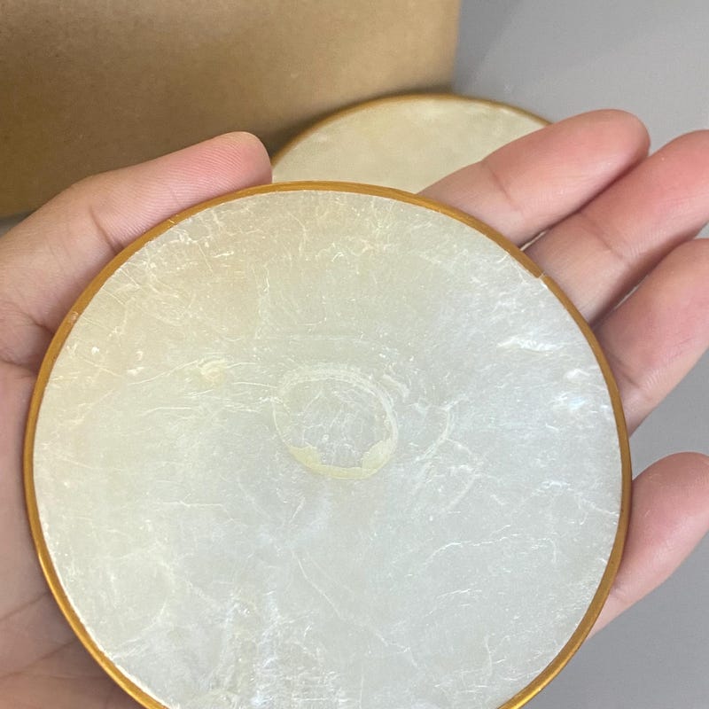 Shell Rim Coasters Capiz Shells Coasters - Etsy
