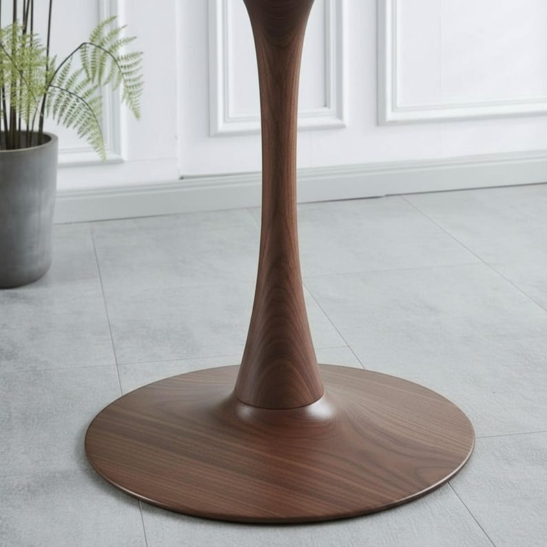 Round Walnut Dining Table, Pedestal Base, Solid Wood, Custom Size bild 10