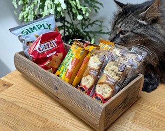 Reclaimed Wood Organizer – Farmhouse Style - Key Mail Snacks Tea Bags