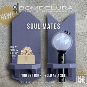 BTS ARMY Bomb Holder | Handmade Wood Light Stick Wall Sconce Set | ARMY Gift