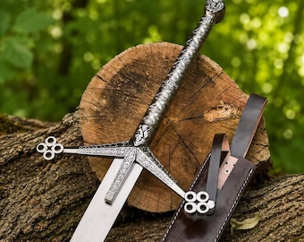 Handmade Scottish Claymore Sword J2 steel Highland Claymore Black Medieval Swords Anniversary Gift Groomsmen Gifts Personalized Gifts USA