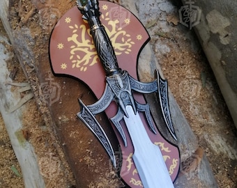 Handmade Fantasy Sword with Sheath – Decorative Medieval Knight Sword Replica – Stainless Steel Blade Collectibles