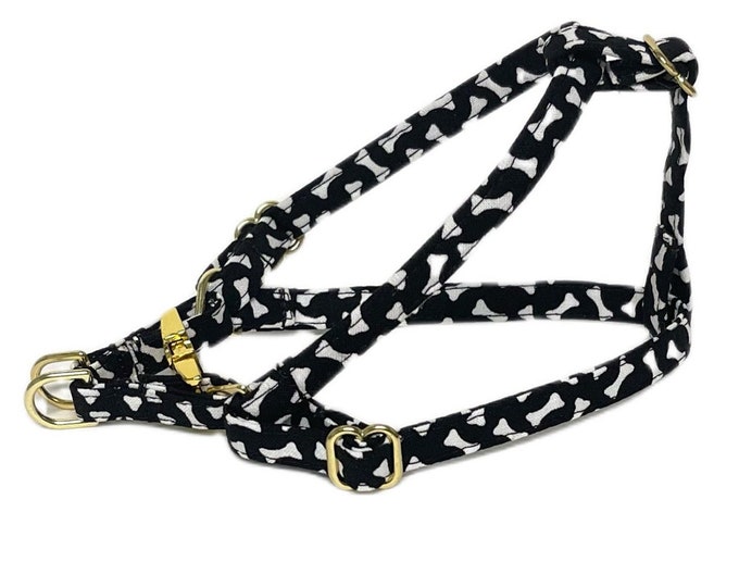 3/8” Dainty Step-in Harness. Dog Bone. Handmade in USA