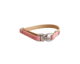 dusty rose dog collar