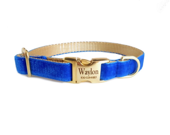 Royal Velvet Personalized Collar. Made in the USA