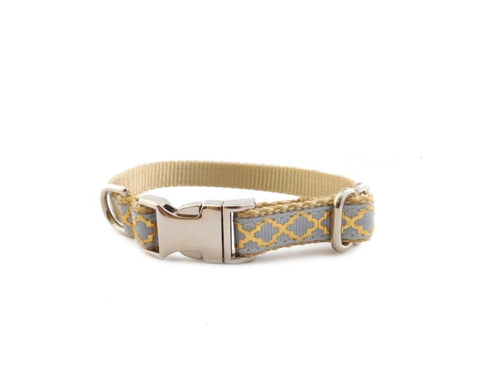 Dainty Gray Gold Foil Collar- tiny 3/8" Width