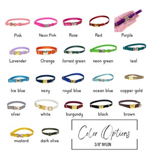 3/8 Dainty Dog Collar Pick your Color over 22 colors xxs size available image 3