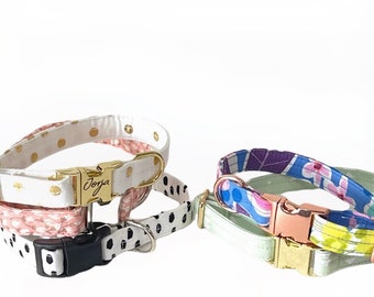 Personalized Dog Collar. Pick your Print. Over 24 Prints. Handmade in USA