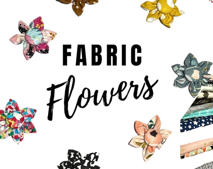 Fabric Flower ADD-On - Pick your Print - Collar Not included