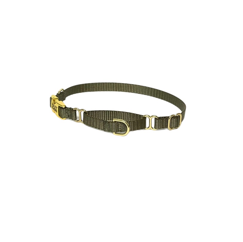 3/8 Dainty Nylon Martingale Collar With Buckle xxs dog collar available tiny collar image 5