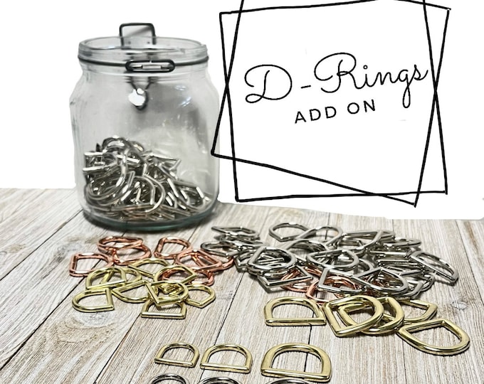 Leash D-ring ADD ON or Extra D-ring For Collar - D-ring for Poop Bag to be Clipped
