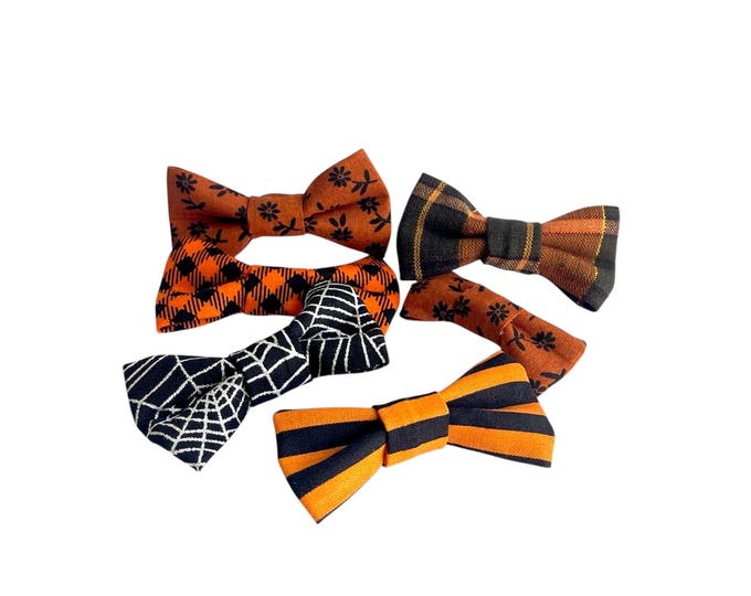 Fall Bow or Bowtie ADD-On - Pick your Print - Collar Not included. Handmade in the USA