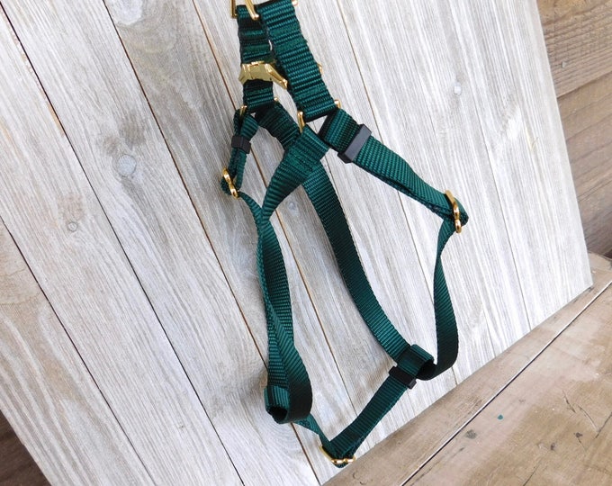 Pick your Color Nylon Step-in Harness. Custom Sizing Handmade in USA.