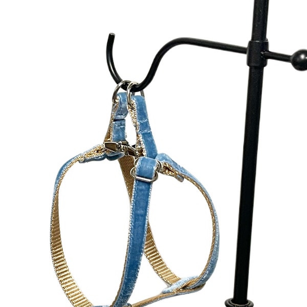 3/8” Dainty Velvet Step in Harness - Pick your Color - over 25 colors