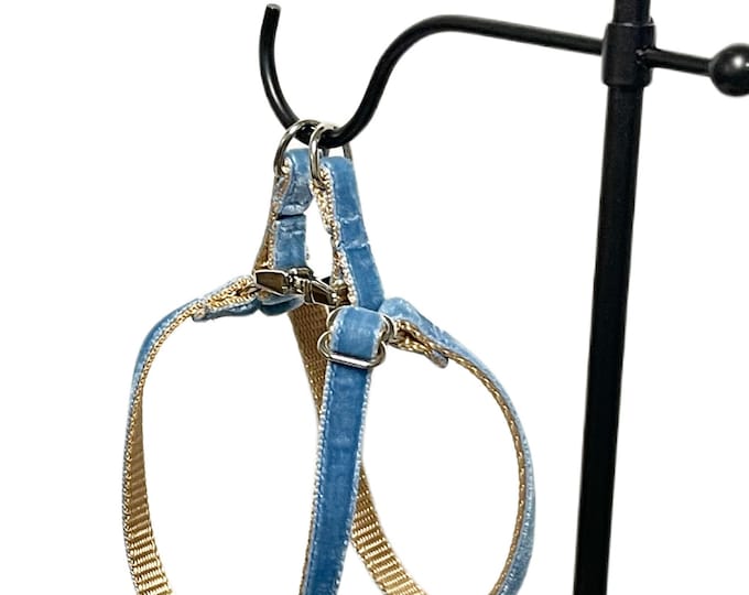 3/8” Pick your Color Velvet Step in Harness in our Dainty width
