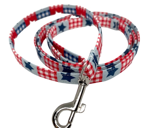 4th of July Picnic Dog Leash available in different widths
